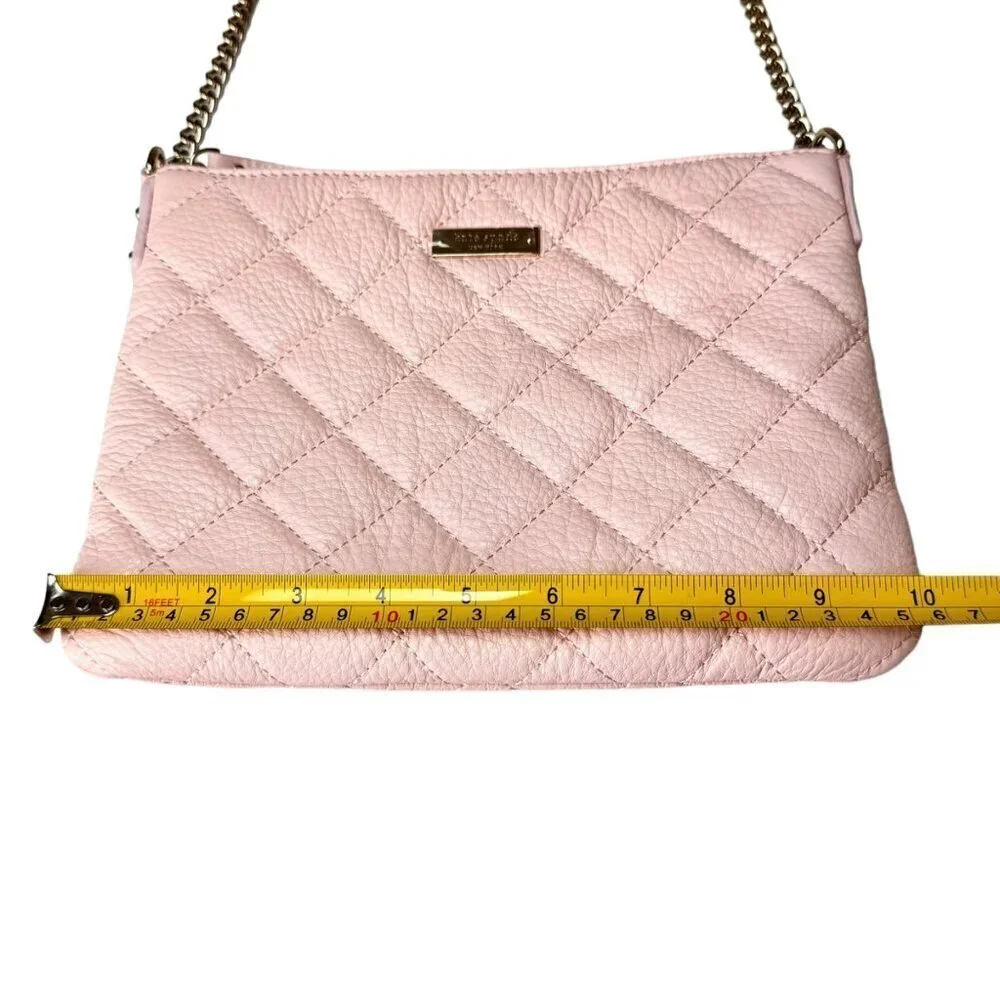 NWT Kate Spade Quilted Leather Shoulder Crossbody Bag Petal Pink Coquette Girly